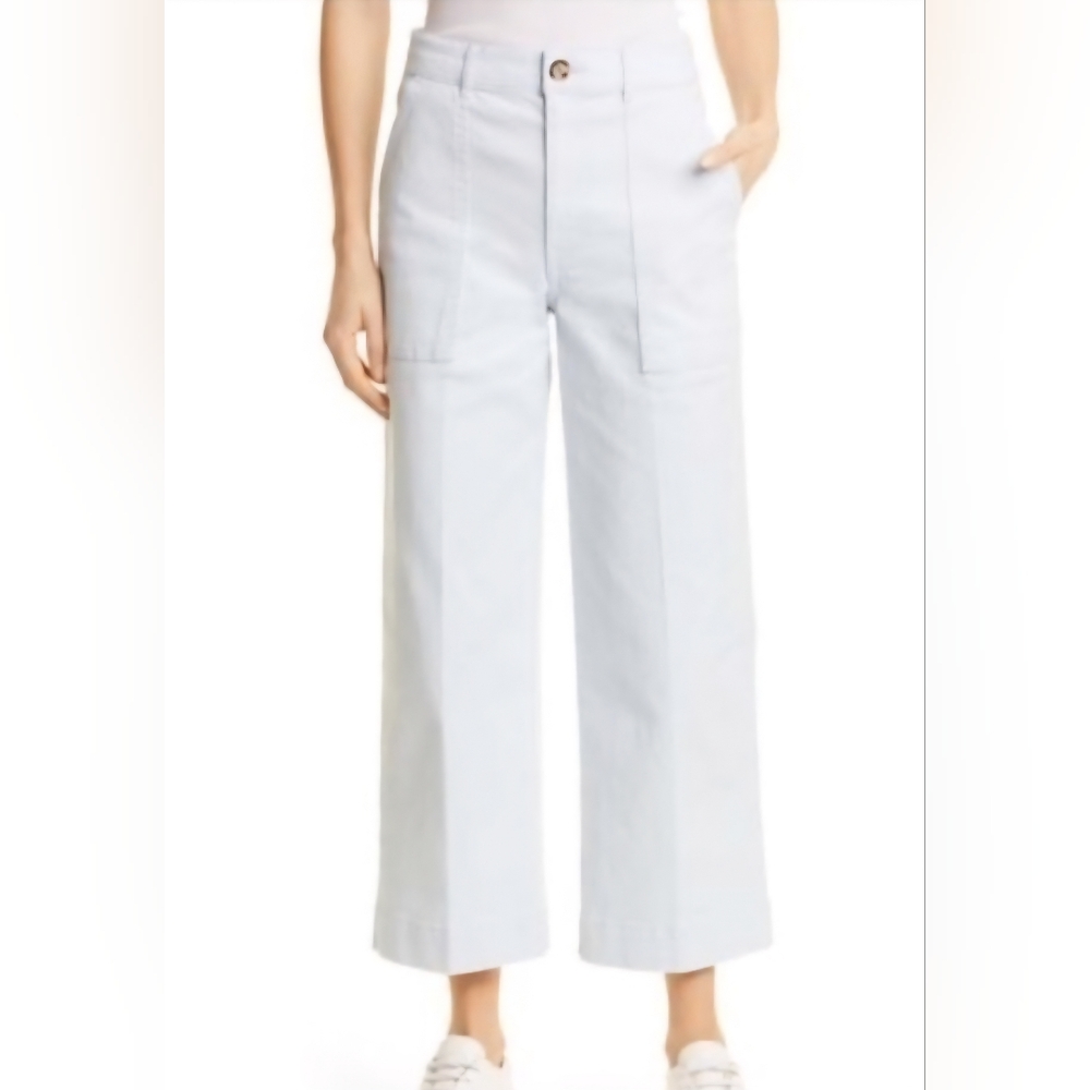 Club Monaco White Wide-Leg Jeans